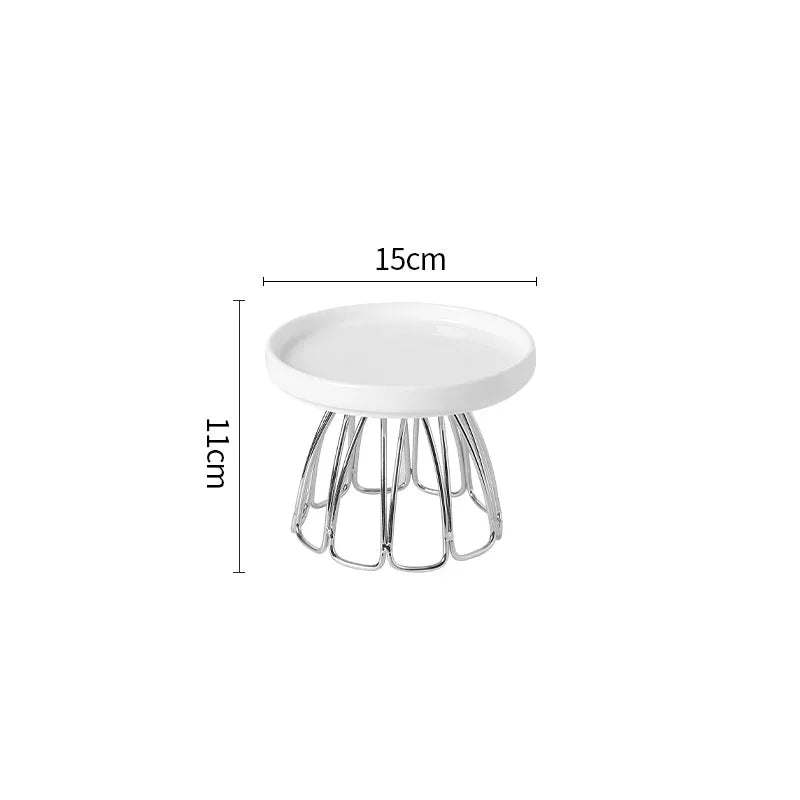 Présentoir à Gâteau En Céramique à Pieds unique