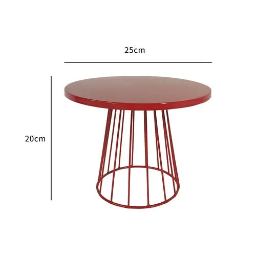 Présentoir à Gâteau Métallique Rouge dynamique