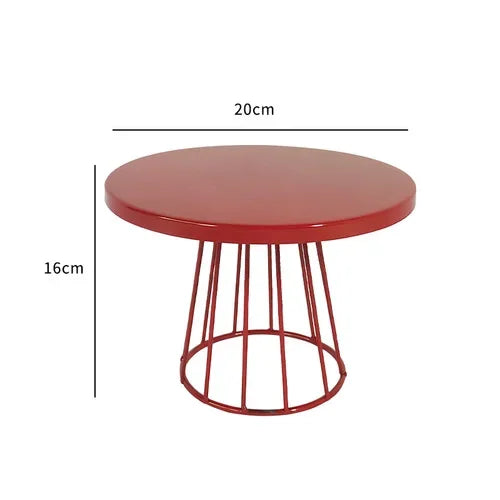Présentoir à Gâteau Métallique Rouge élégant