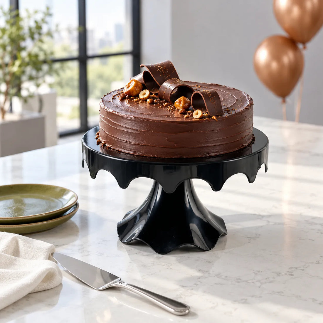 Présentoir à Gâteau Noir original