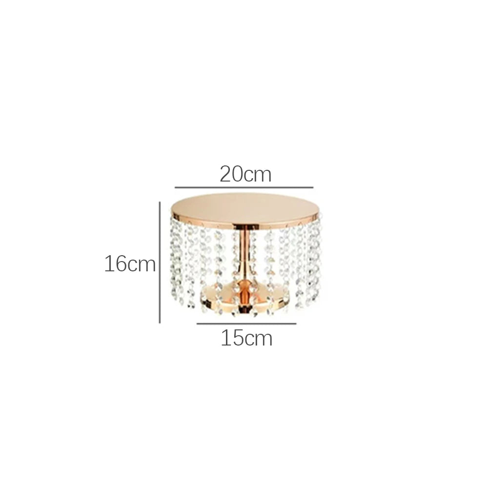 Présentoir à Gâteau à Perles de Cristal Moyen