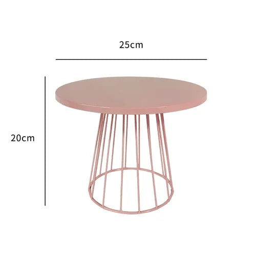 Présentoir à Gâteau Rose En Métal chic