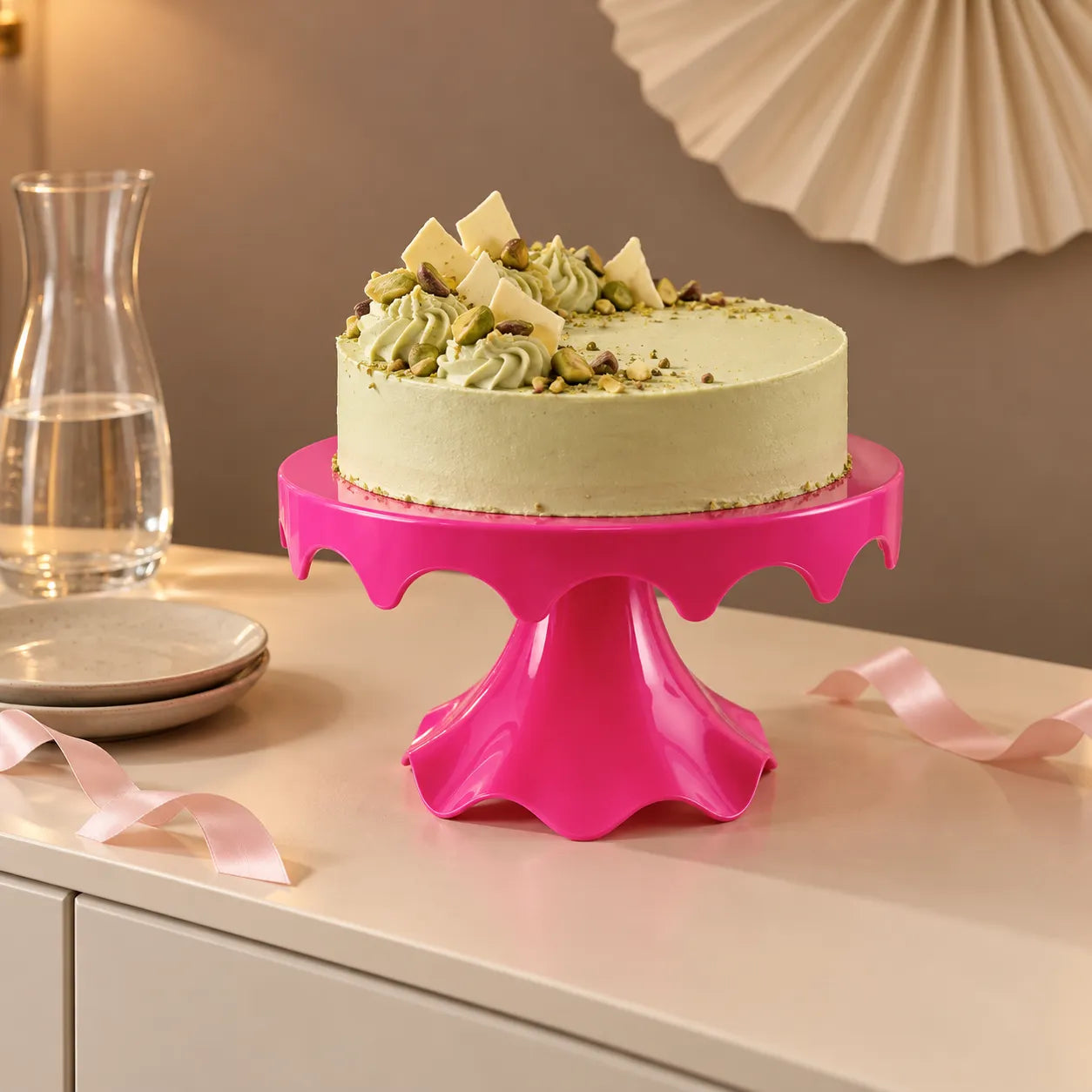 Présentoir à Gâteau Rose chic