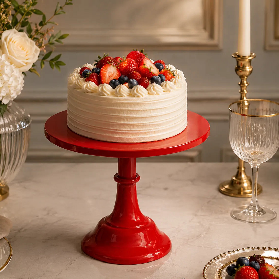 Présentoir à Gâteau Rouge