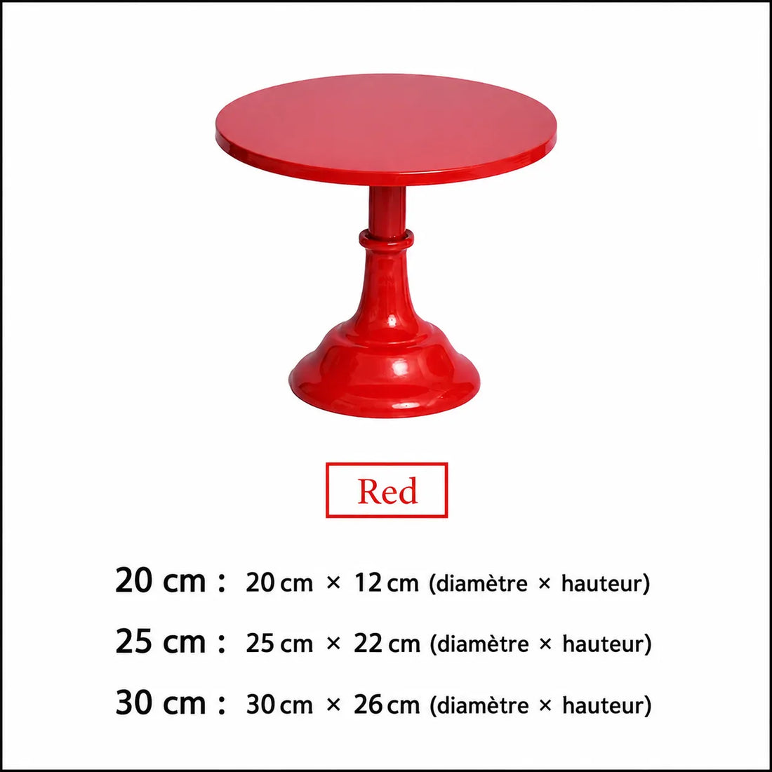 Présentoir à Gâteau Rouge Moderne