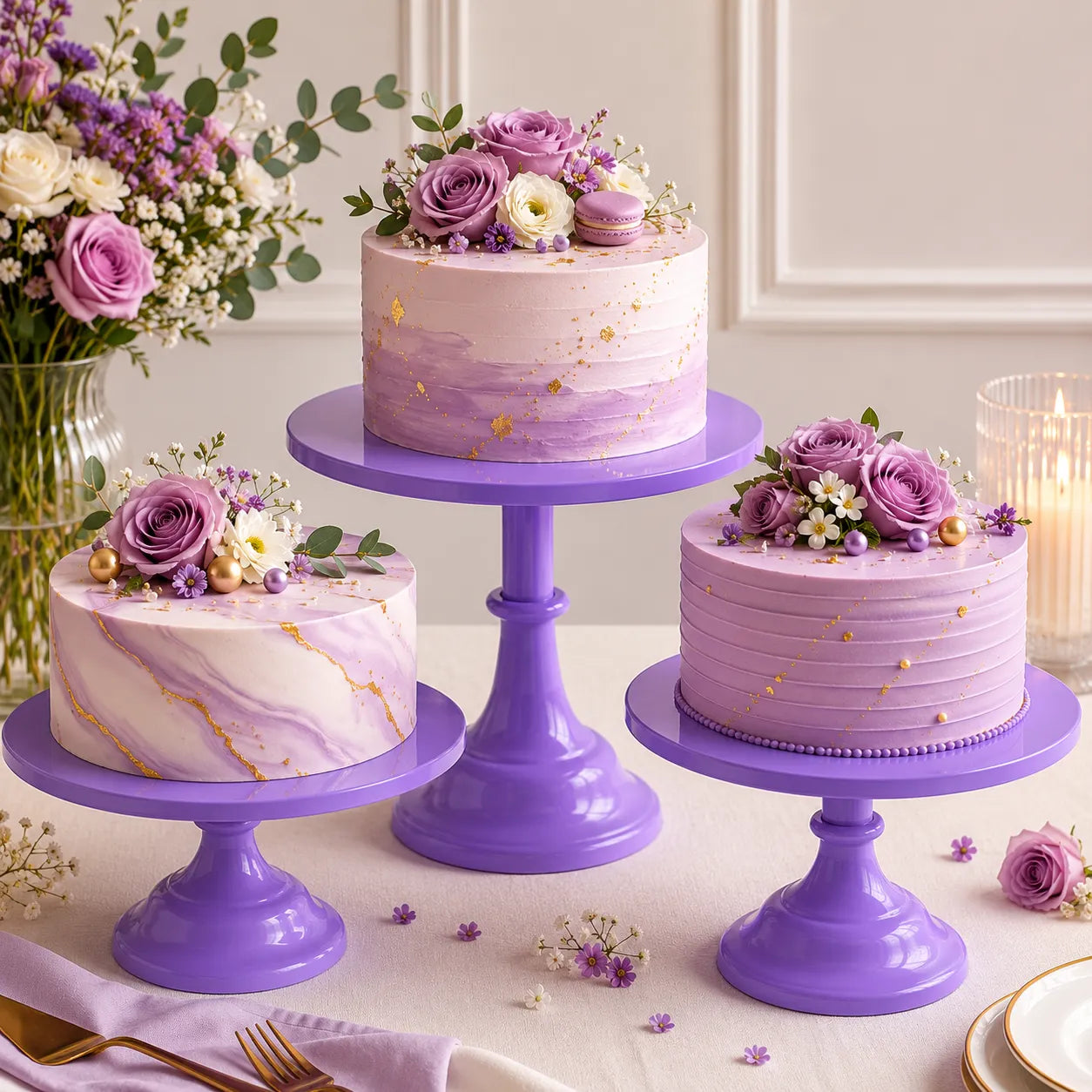 Présentoir à Gâteau Violet