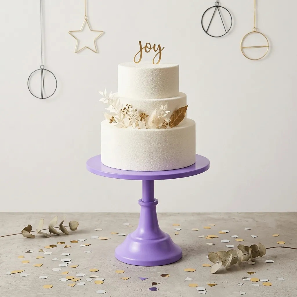 Présentoir à Gâteau Violet Unique