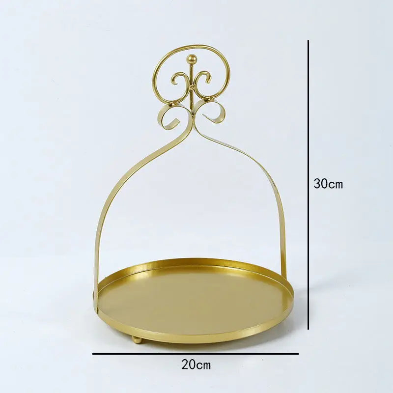 Présentoir à Gâteaux Doré Design Petit