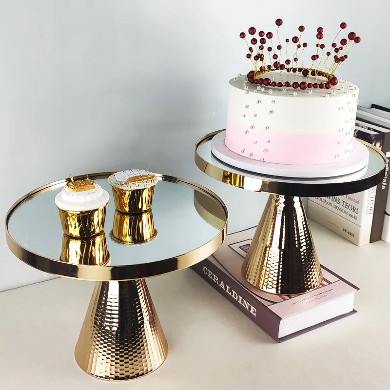 Présentoir à Gâteaux à Miroir Chic