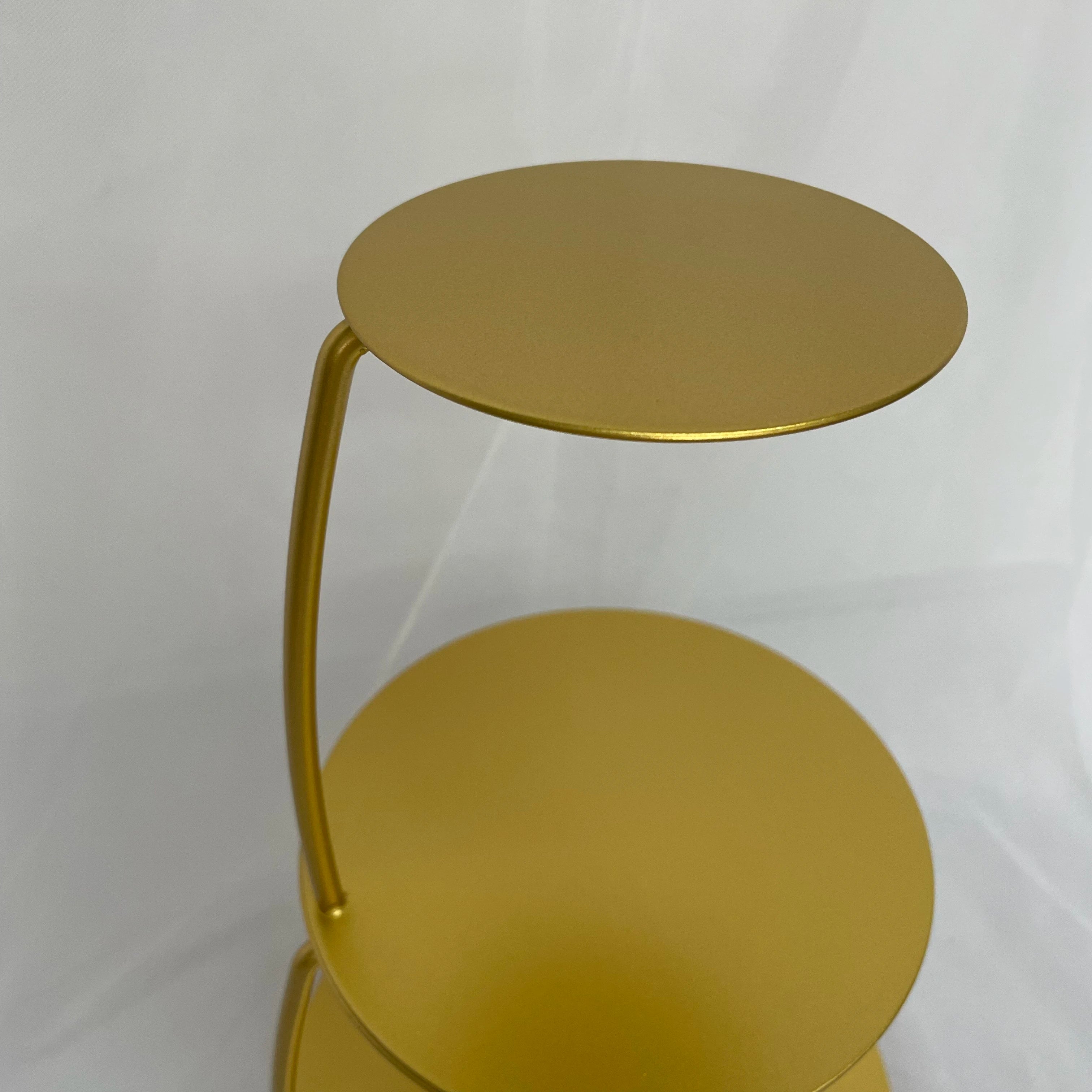 Présentoir à Gâteaux Rond Doré Moderne