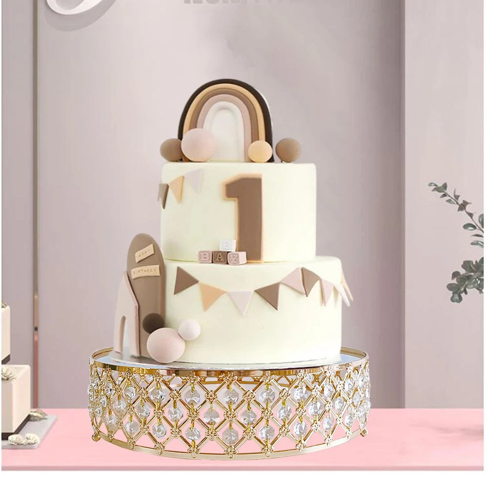 Présentoir à Gâteaux en Métal à Miroir
