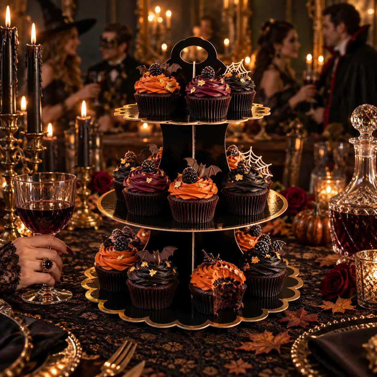 Présentoir à cupcake Noir en Carton Design
