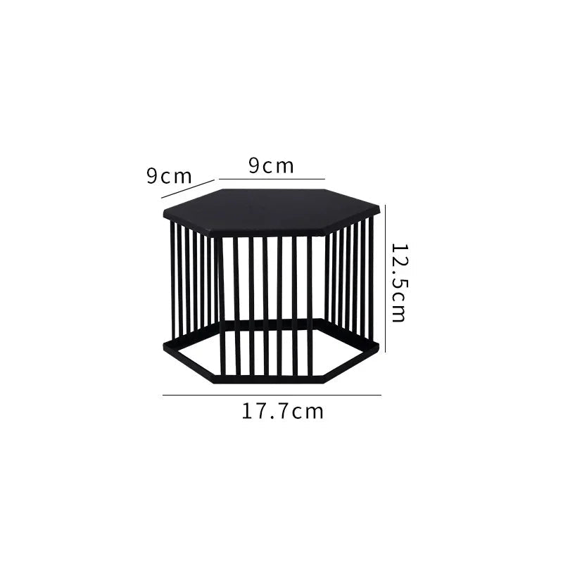 Présentoir de Gâteau Noir Stylé Taille S