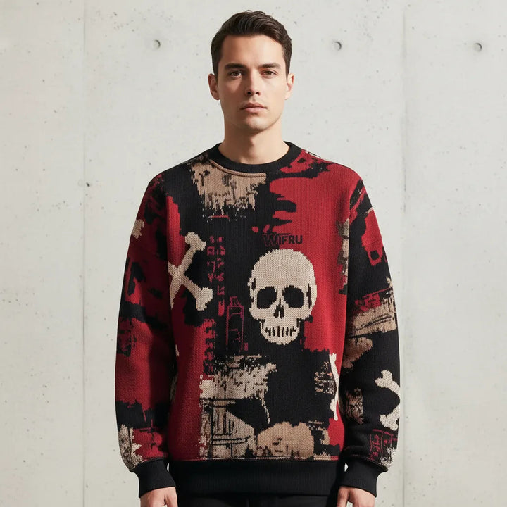 Pull Design Crâne Halloween