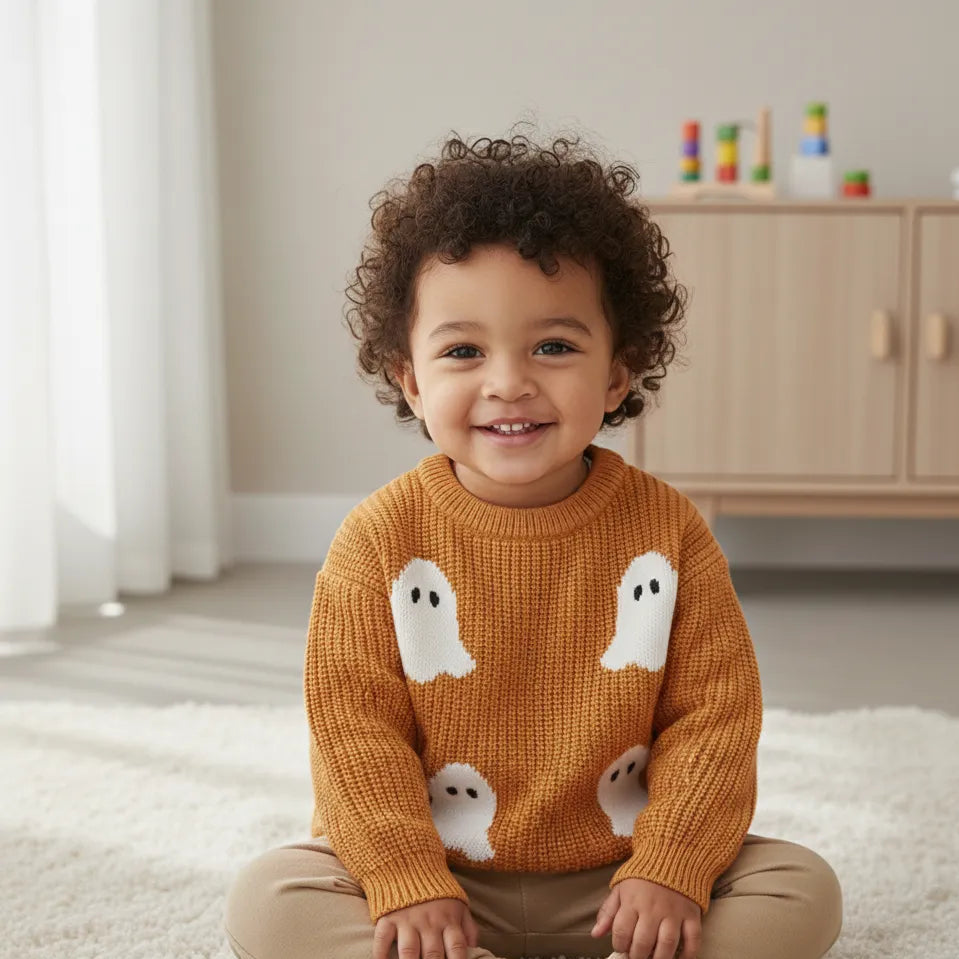 Pull Tricoté Bébé Halloween