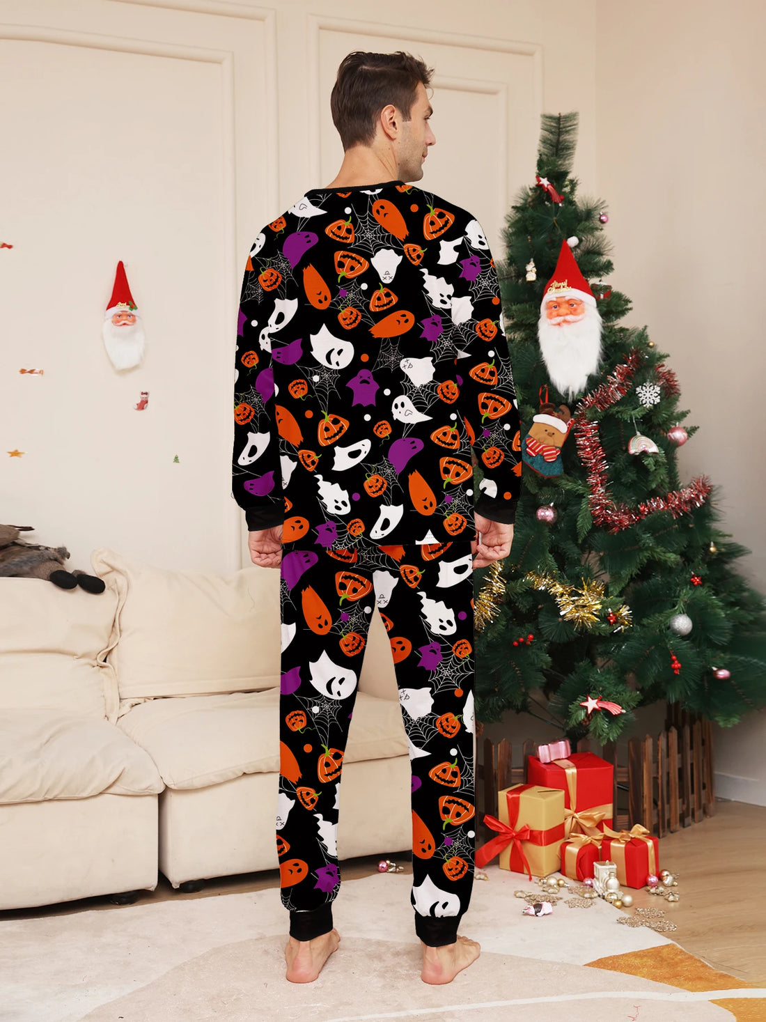 Pyjama Halloween Noir Homme Dos
