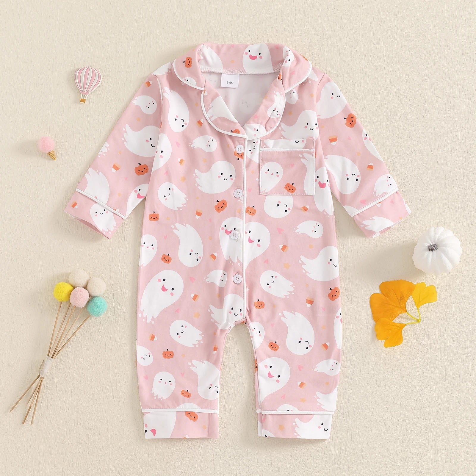Pyjama Halloween Rose Fantôme