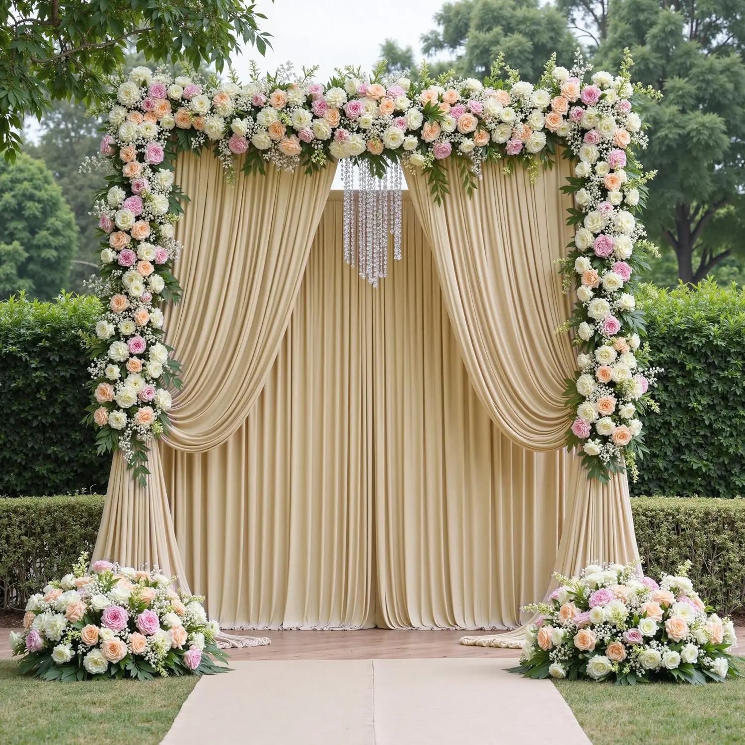 Rideau Champagne Fond Mariage