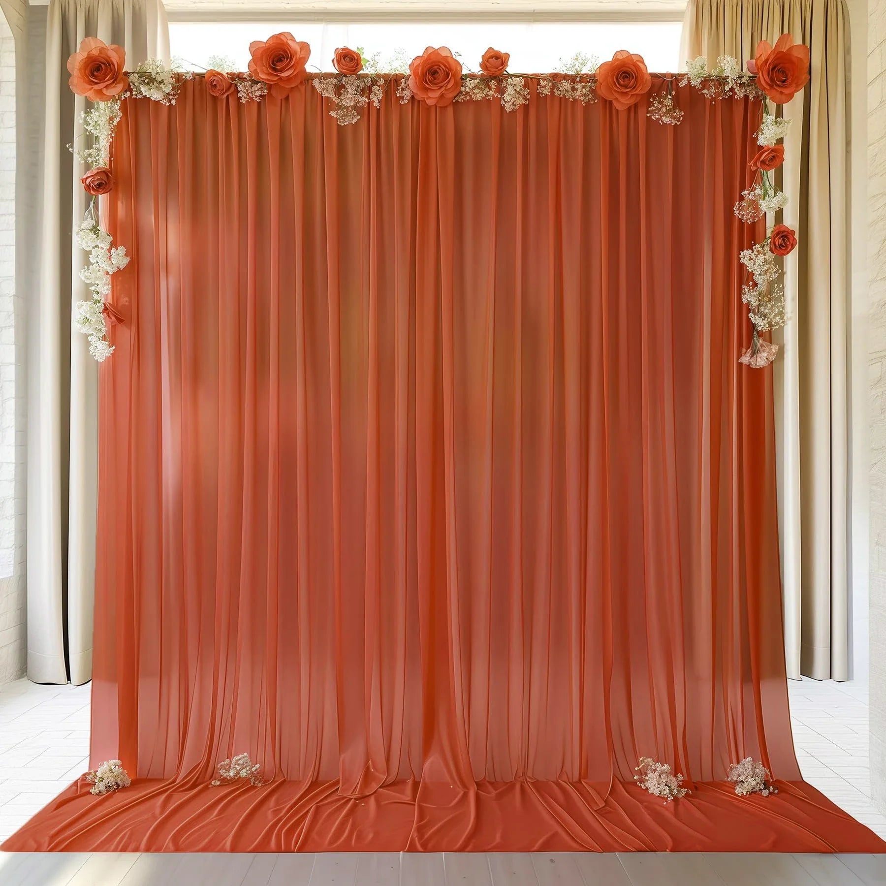 Rideau Déco Mariage Terracotta Unique