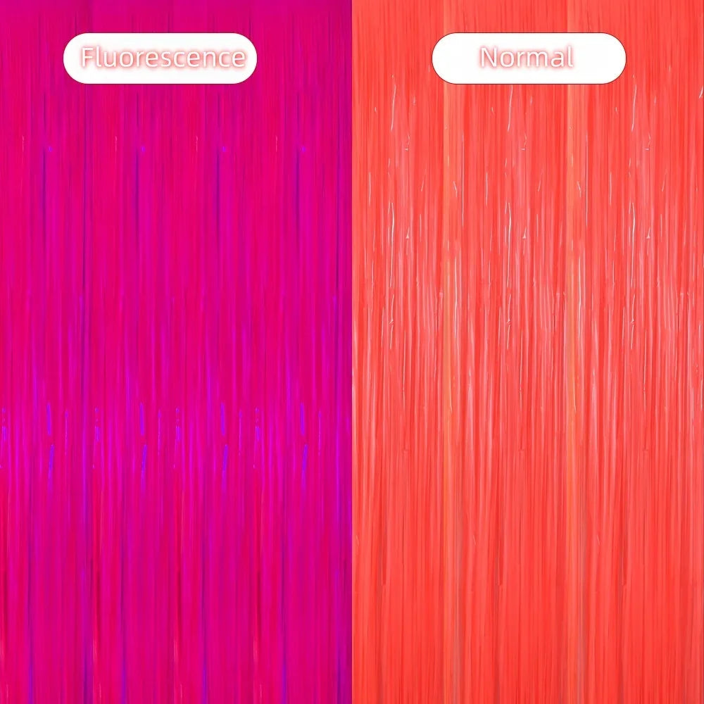 Rideau à Franges Fluorescent Design Festive
