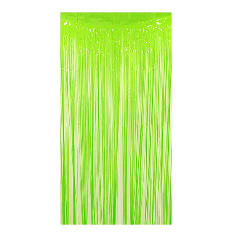 Rideau à Franges Fluorescent Vert Minimaliste