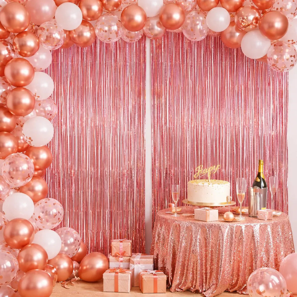 Rideau à Franges Rose Gold Chic