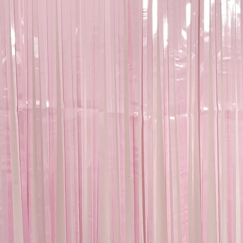Rideau à Franges Rose Pastel Chic