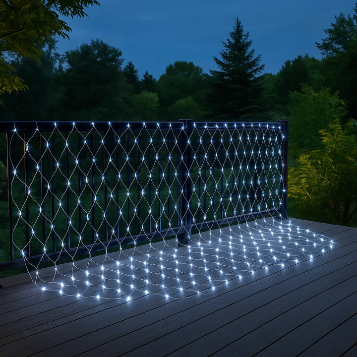 Rideau Lumineux Filet Blanc Froid