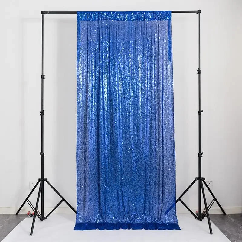 Rideau Mariage Bleu Roi Paillettes Chic