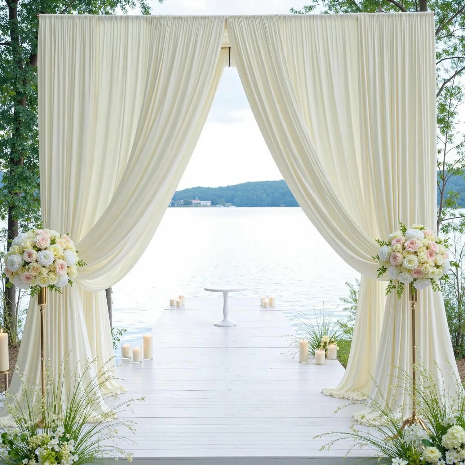 Rideau Mariage Ivoire Elégant Chic