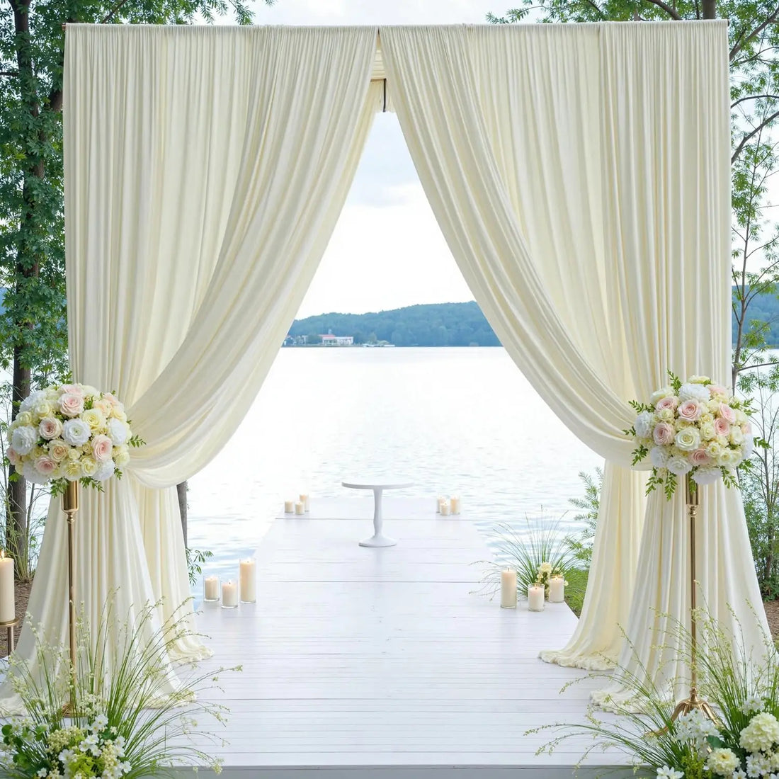Rideau Mariage Ivoire Elégant Chic
