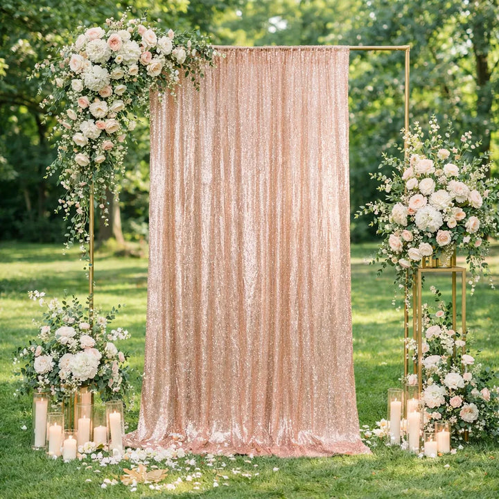 Rideau Mariage Rose Gold Pailleté