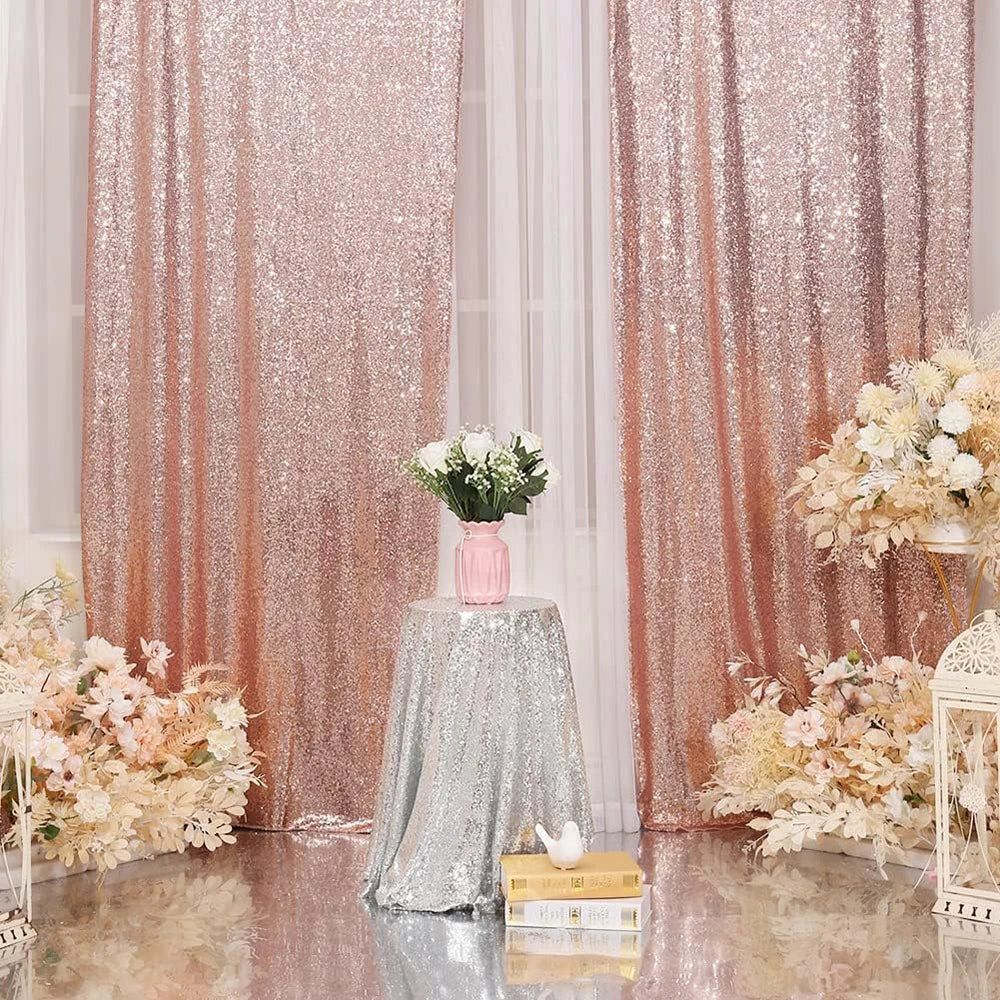 Rideau Mariage Rose Gold Pailleté Chic