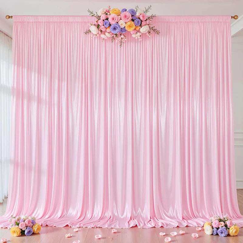Rideau d’Arrière-Plan Mariage Rose Chic