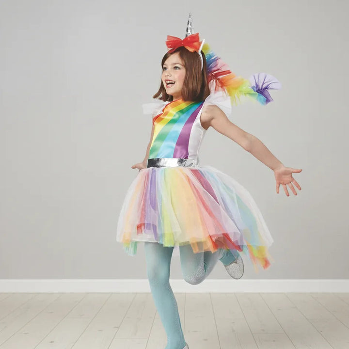 Robe Licorne Arc-en-ciel à Paillettes