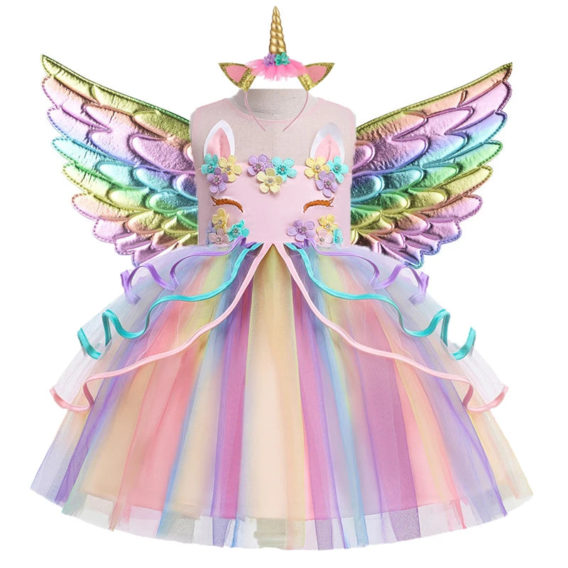 Robe Licorne Rose Raffinée stylé