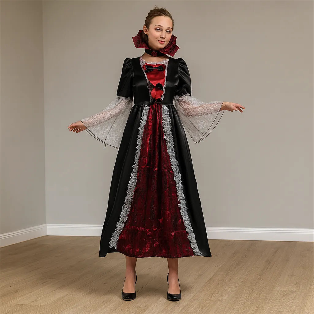 Robe Vampire Rouge et Noire