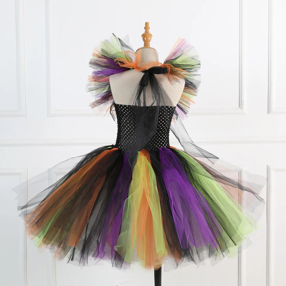 Robe de Sorcière Multicolore pour Fillette chic