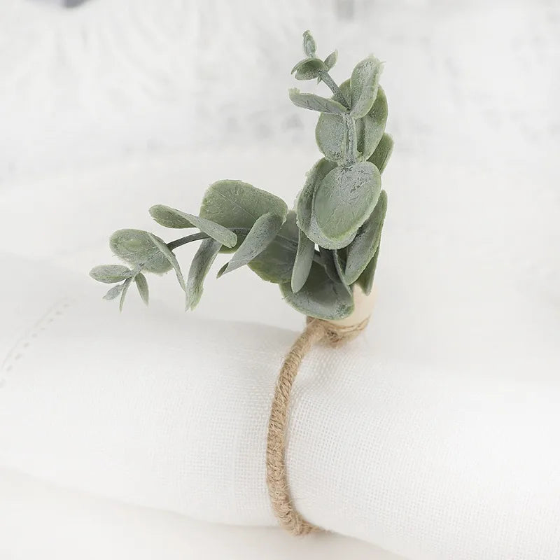 Rond de Serviette Eucalyptus Mariage Champêtre Robuste