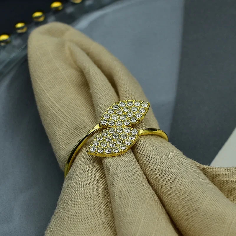 Rond de Serviette Mariage Feuilles Elégantes Durable