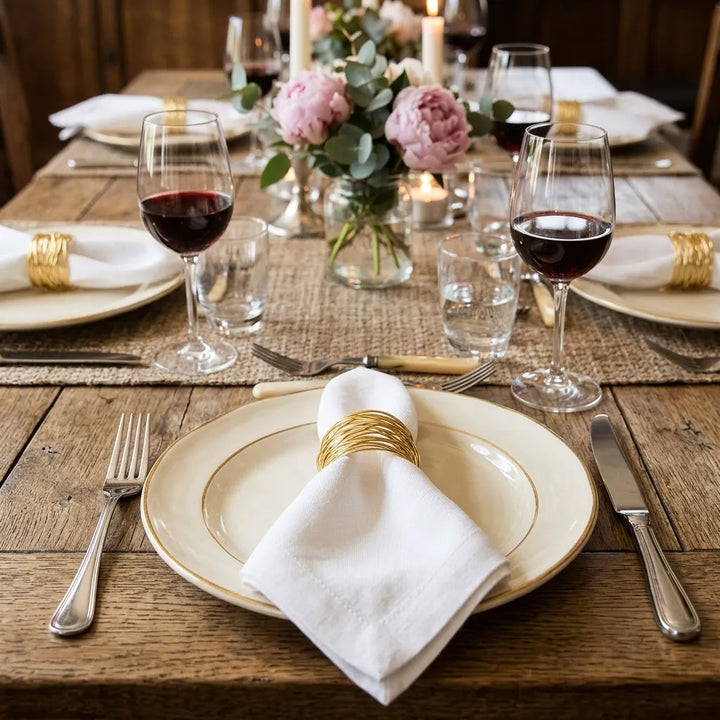 Rond de Serviette Mariage Torsadé Unique