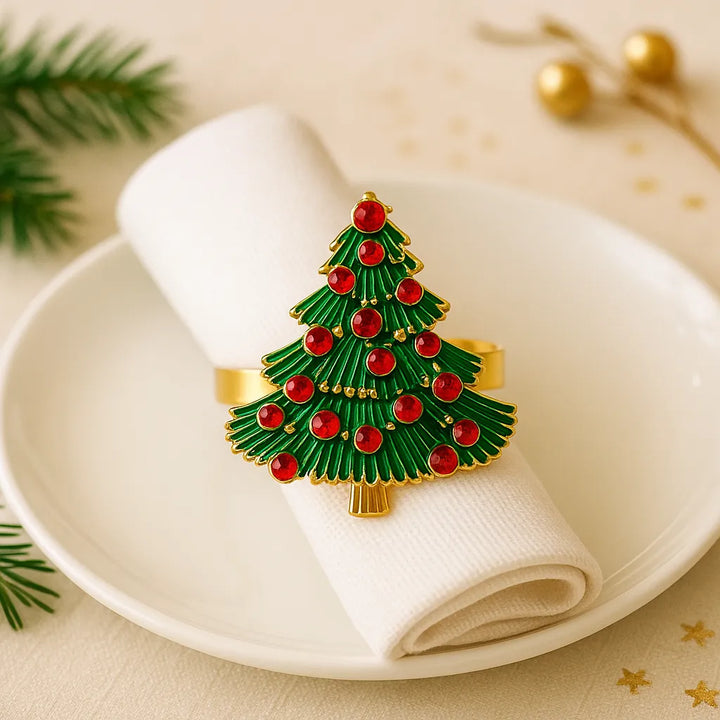 Rond de Serviette Sapin de Noël