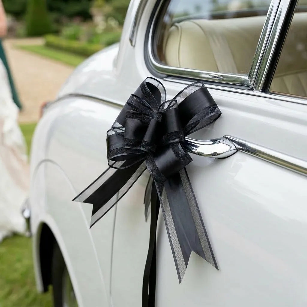 Ruban de Nœud Noir pour Voiture Raffiné