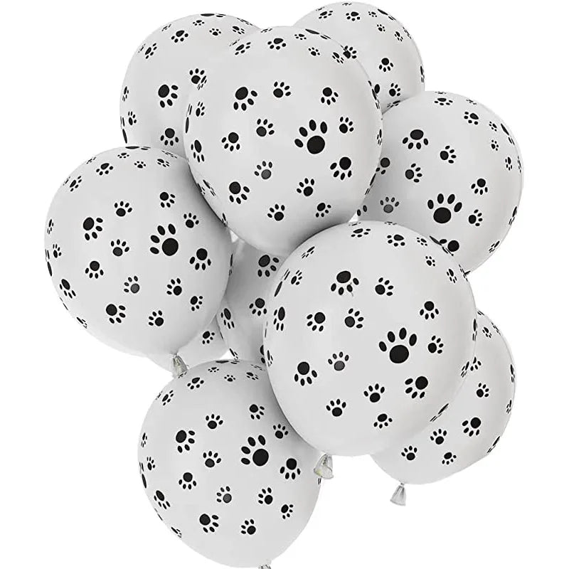 Ballon Anniversaire Imprimés Pattes de Chien