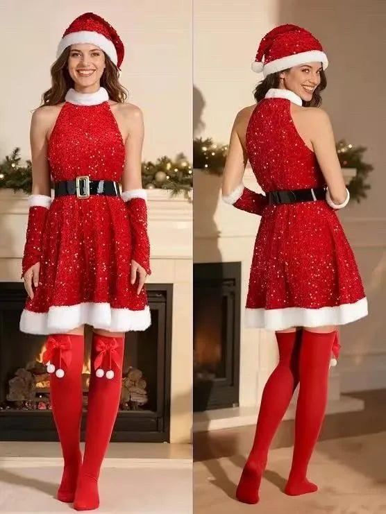 Robe Mère Noël Pailletée