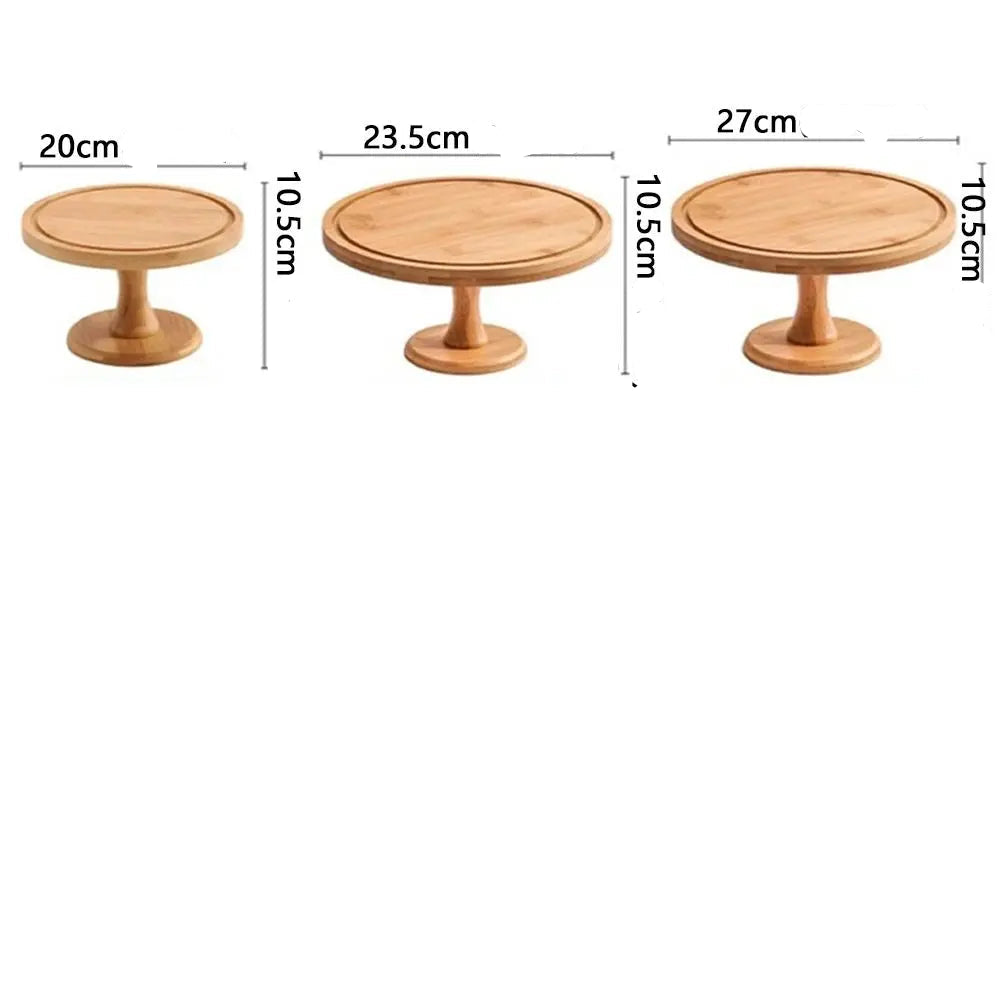 Présentoir à Gâteau en Bois Epuré
