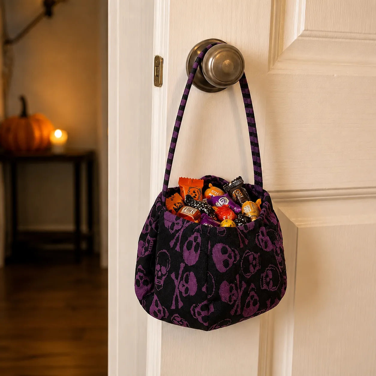 Sac à Bonbons à Motif Crânes festif