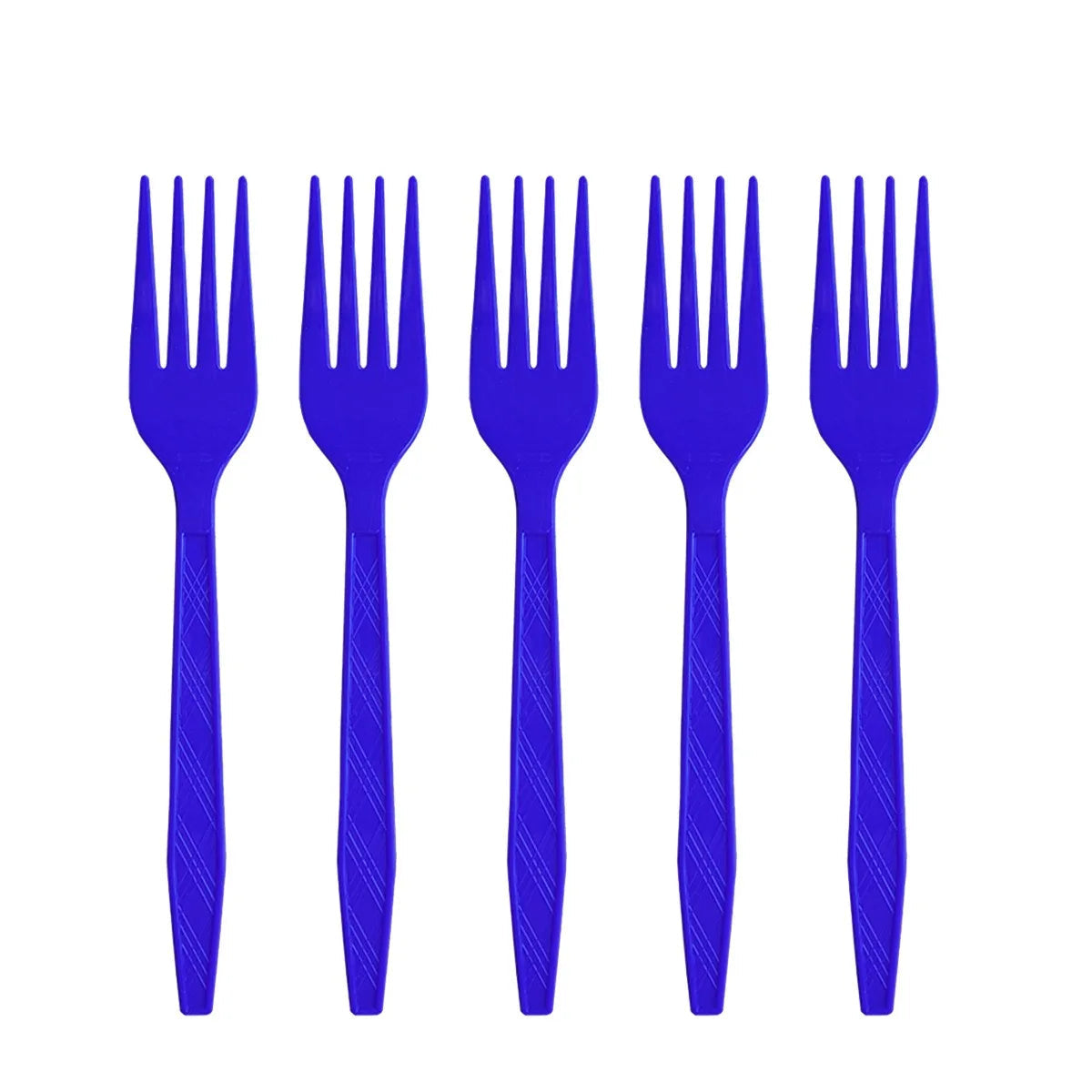 Fourchette jetable bleu 
