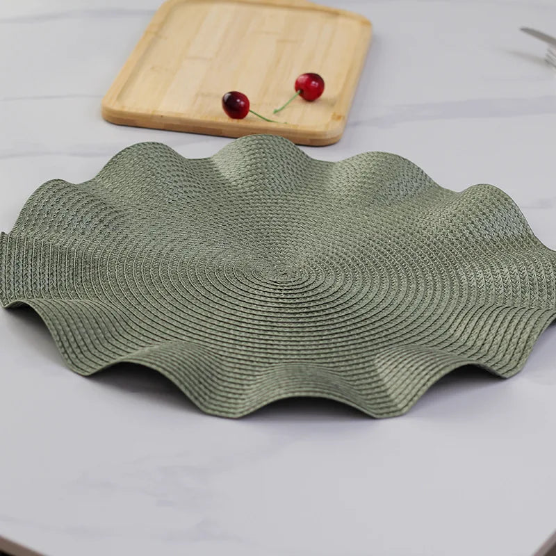 Set de Table Vert Ondulé