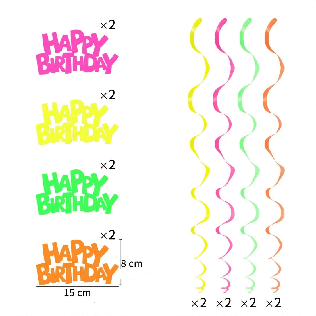 Serpentins Anniversaire Suspendus Colorées